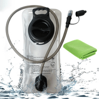 White EVA Water Bladder with Cooling Towel Hydration Backpack 2L Large Capacity Water Bags Reservoir For Running Cycling Hydration Water Storage Bag