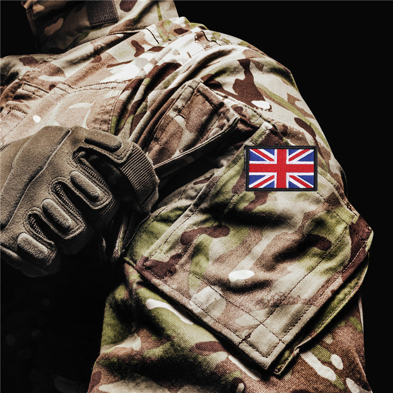UK Flag 5 x 8 cm Patch, Hook and Loop Embroidery Patches for Uniform, Tactical Bag, Jacket, Jeans, and Hats