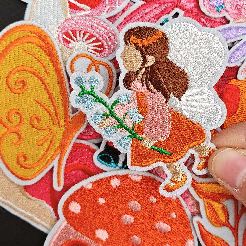 12Pcs Spring Elf Garden Iron on Embroidered Patches Mushroom House Embroidered Sew on Applique for Clothes, Iron-on Patches / Sew-on Appliques Patches for Clothing, Jackets, Backpacks, Caps, Jeans
