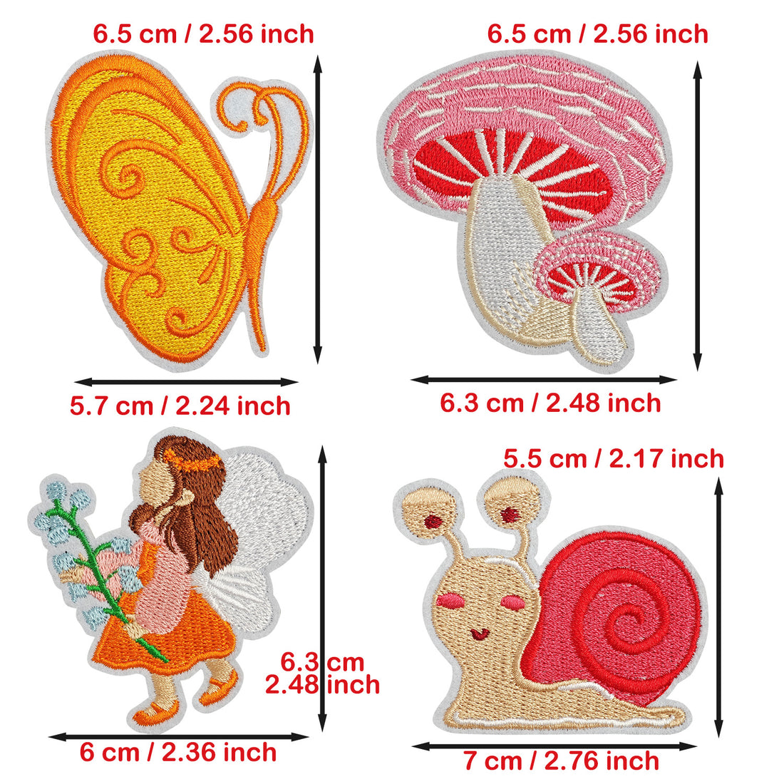 12Pcs Spring Elf Garden Iron on Embroidered Patches Mushroom House Embroidered Sew on Applique for Clothes, Iron-on Patches / Sew-on Appliques Patches for Clothing, Jackets, Backpacks, Caps, Jeans