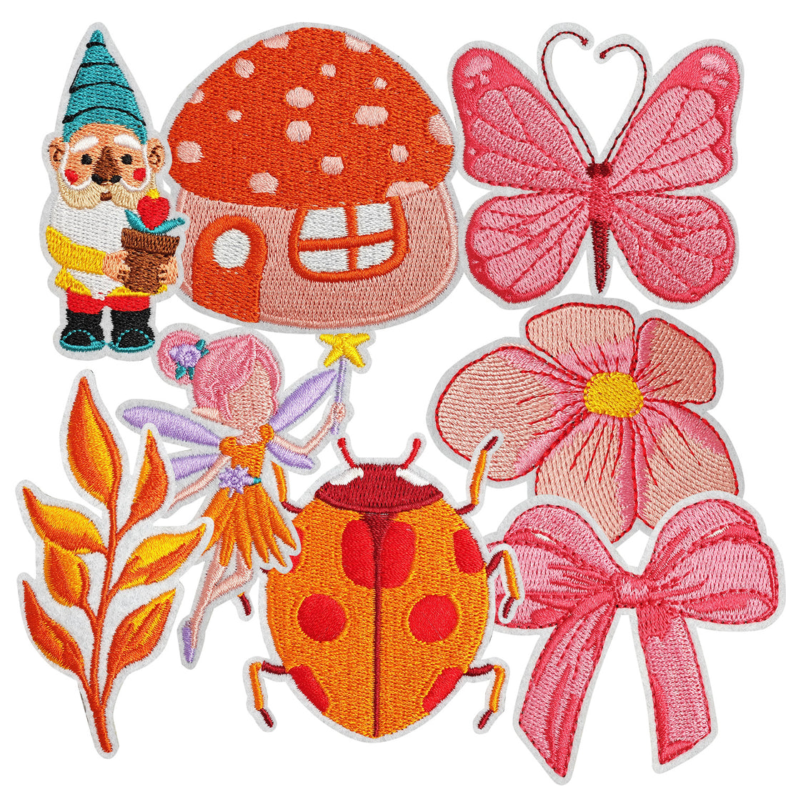 12Pcs Spring Elf Garden Iron on Embroidered Patches Mushroom House Embroidered Sew on Applique for Clothes, Iron-on Patches / Sew-on Appliques Patches for Clothing, Jackets, Backpacks, Caps, Jeans