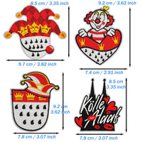 12Pcs Karneval Iron on Embroidered Patches Joker Embroidered Iron on Carnival Patch Sew on Applique for Clothes, Iron-on Patches / Sew-on Appliques Patches for Clothing, Jackets, Backpacks, Caps, Jeans