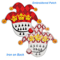 12Pcs Karneval Iron on Embroidered Patches Joker Embroidered Iron on Carnival Patch Sew on Applique for Clothes, Iron-on Patches / Sew-on Appliques Patches for Clothing, Jackets, Backpacks, Caps, Jeans