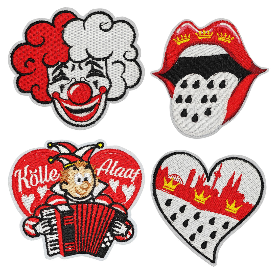 12Pcs Karneval Iron on Embroidered Patches Joker Embroidered Iron on Carnival Patch Sew on Applique for Clothes, Iron-on Patches / Sew-on Appliques Patches for Clothing, Jackets, Backpacks, Caps, Jeans