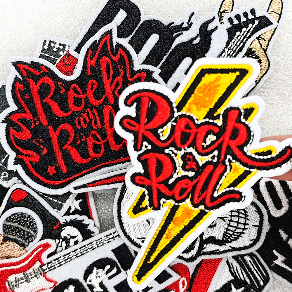 15Pcs Rock and Roll Iron on Embroidered Patches Embroidered Iron on Rock Music Patch Sew on Applique for Clothes, Iron-on Patches / Sew-on Appliques Patches for Clothing, Jackets, Backpacks, Caps, Jeans