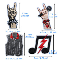 15Pcs Rock and Roll Iron on Embroidered Patches Embroidered Iron on Rock Music Patch Sew on Applique for Clothes, Iron-on Patches / Sew-on Appliques Patches for Clothing, Jackets, Backpacks, Caps, Jeans