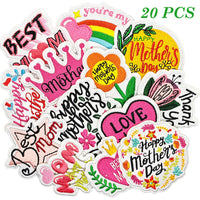 20PCSPcs I Love Mommy Iron on Embroidered Patches Mothers Day Sew on Applique for Clothes, Iron-on Patches / Sew-on Appliques Patches for Clothing, Jackets, Backpacks, Caps, Jeans