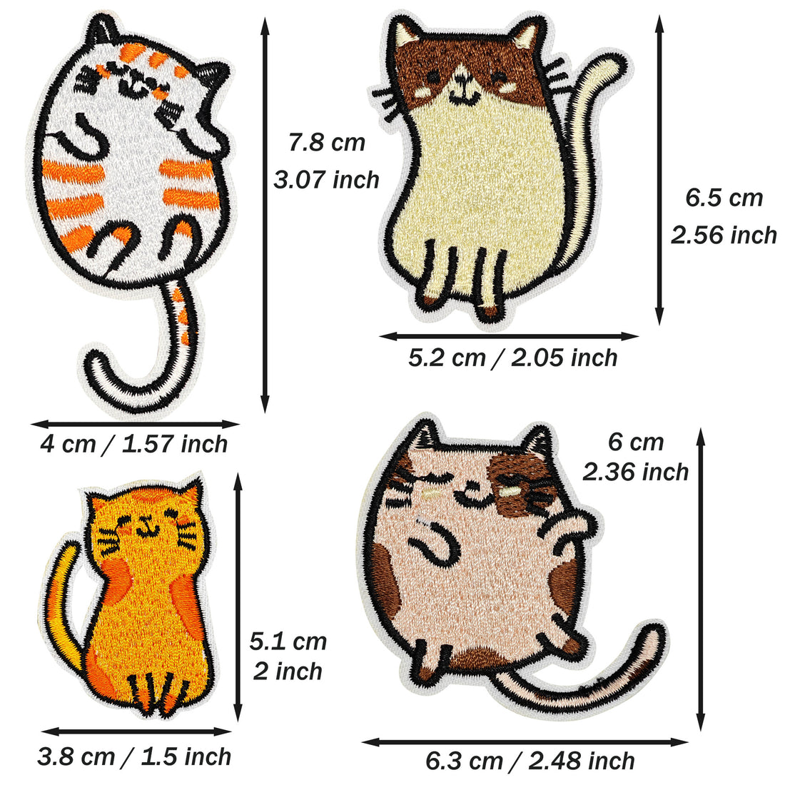 15Pcs Cat Iron on Embroidered Patches Kitten Embroidered Iron on Patch Sew on Applique for Clothes, Iron-on Patches / Sew-on Appliques Patches for Clothing, Jackets, Backpacks, Caps, Jeans