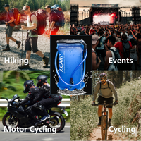 Blue Water Bladder Hydration Backpack 2L Large Capacity TPU Water Bags Reservoir For Running Cycling Hydration Water Storage Bag
