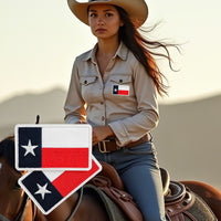 2Pcs Texas Flag Iron on Embroidered Patches Texas Sew on Applique for Clothes, Iron-on Patches / Sew-on Appliques Patches