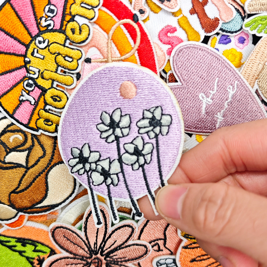 37Pcs You're so Golden Iron on Embroidered Patches Hippie Sew on Applique for Clothes, Iron-on Patches / Sew-on Appliques Patches for Clothing, Jackets, Backpacks, Caps, Jeans