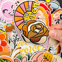 37Pcs You're so Golden Iron on Embroidered Patches Hippie Sew on Applique for Clothes, Iron-on Patches / Sew-on Appliques Patches for Clothing, Jackets, Backpacks, Caps, Jeans
