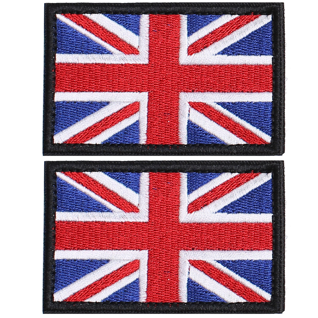 UK Flag 5 x 8 cm Patch, Hook and Loop Embroidery Patches for Uniform, Tactical Bag, Jacket, Jeans, and Hats