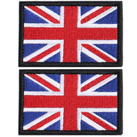 UK Flag 5 x 8 cm Patch, Hook and Loop Embroidery Patches for Uniform, Tactical Bag, Jacket, Jeans, and Hats