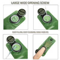 Army Green Water Bladder Hydration Backpack 2L Large Capacity EVA Water Bags Reservoir For Running Cycling Hydration Water Storage Bag