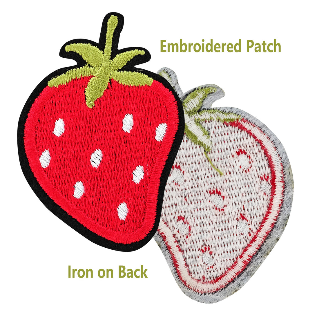 12Pcs Strawberry Iron on Embroidered Patches 3 Different Strawberries Embroidered Iron on Patch Sew on Applique for Clothes, Iron-on Patches / Sew-on Appliques Patches for Clothing, Jackets, Backpacks, Caps, Jeans