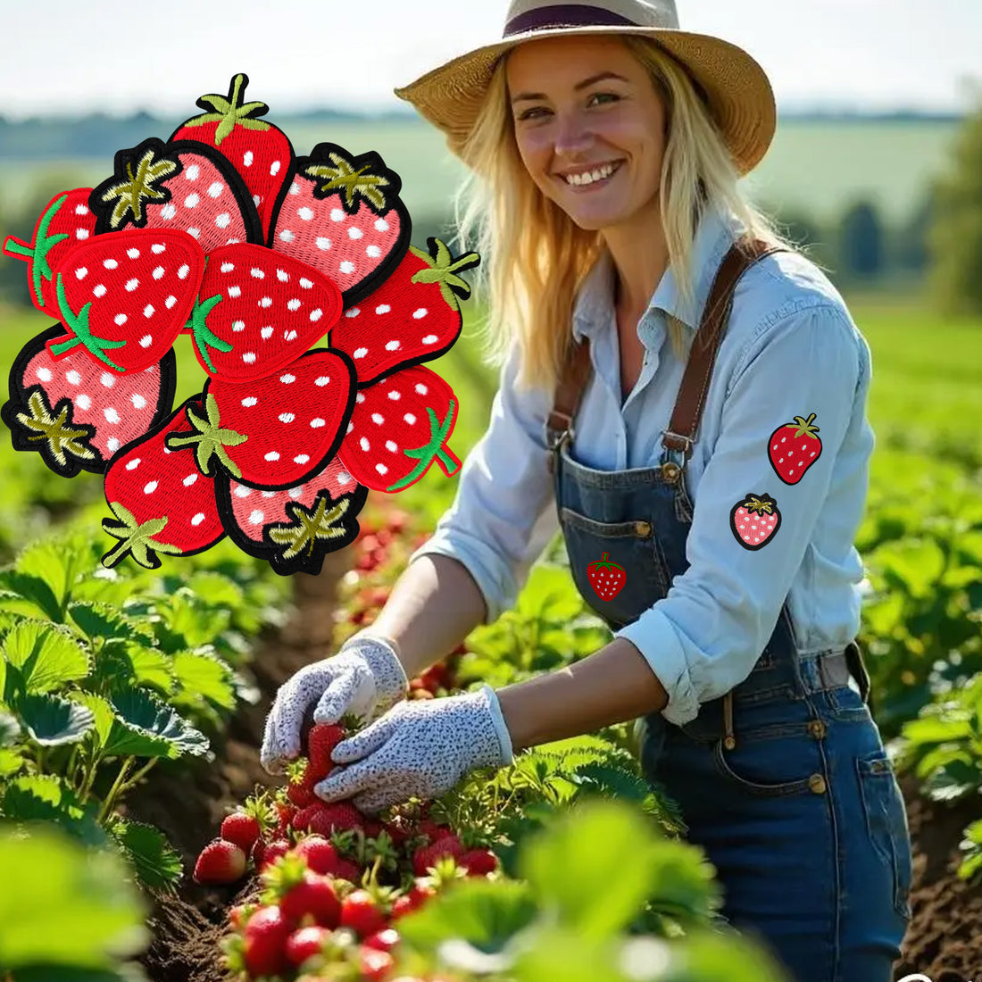 12Pcs Strawberry Iron on Embroidered Patches 3 Different Strawberries Embroidered Iron on Patch Sew on Applique for Clothes, Iron-on Patches / Sew-on Appliques Patches for Clothing, Jackets, Backpacks, Caps, Jeans