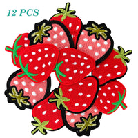 12Pcs Strawberry Iron on Embroidered Patches 3 Different Strawberries Embroidered Iron on Patch Sew on Applique for Clothes, Iron-on Patches / Sew-on Appliques Patches for Clothing, Jackets, Backpacks, Caps, Jeans