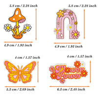 40Pcs Retro Hippie Iron on Embroidered Patches Love Peace Sew on Applique for Clothes, Iron-on Patches / Sew-on Appliques Patches for Clothing, Jackets, Backpacks, Caps, Jeans