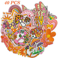 40Pcs Retro Hippie Iron on Embroidered Patches Love Peace Sew on Applique for Clothes, Iron-on Patches / Sew-on Appliques Patches for Clothing, Jackets, Backpacks, Caps, Jeans