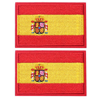 Spain Flag Embroidered Patch, Hook and Loop Attach for Uniform, Tactical Bag, Jacket, Jeans, and Hats