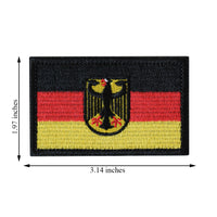 Germany Flag Tactical Patch, Hook and Loop Badge Embroidered Patch for Military Uniform, Tactical Bag, Jacket, Jeans, and Hats