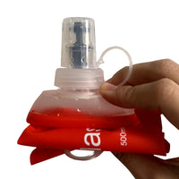 500ML Red Soft TPU Flask Running Water Bottle Water Flask Hydration Flasks for Hiking Camping Running Travelling
