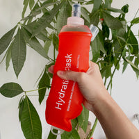 500ML Red Soft TPU Flask Running Water Bottle Water Flask Hydration Flasks for Hiking Camping Running Travelling