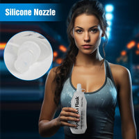 150ml 250ml 500ml White Recycable, food-graded, safety collapsible soft flask hydration bottle FDA approved leakproof flask for camping, running, hiking etc