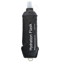 150ml 250ml 500ml Black Recycable, food-graded, safety collapsible soft flask Collapsible Water Bottle Foldable Water Bottle Soft Flask 500ml for Running, Cycling, Camping, Hiking