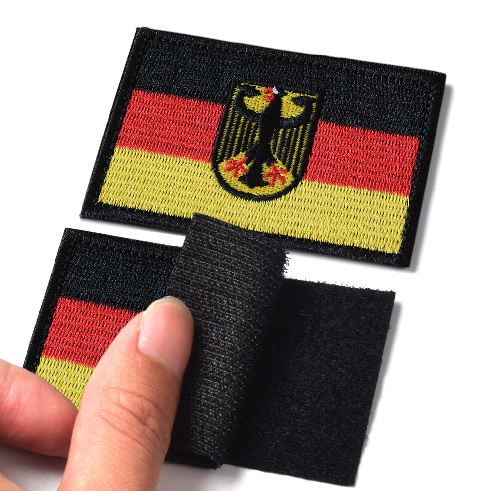 Germany Flag Tactical Patch, Hook and Loop Badge Embroidered Patch for Military Uniform, Tactical Bag, Jacket, Jeans, and Hats