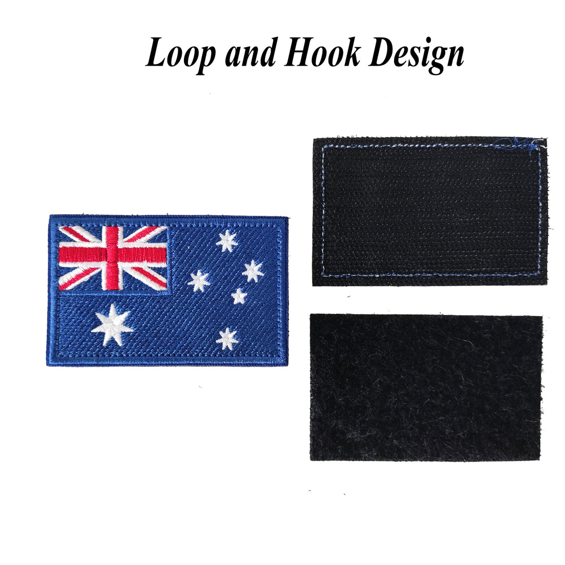 Australia Flag Embroidered Patch, Hook and Loop Badge for Uniform, Tactical Bag, Jacket, Jeans, and Hats