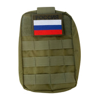 Russia Flag Embroiderey Patch, POCCNR Hook and Loop Attach for Military Uniform, Tactical Bag, Jacket, Jeans, and Hats