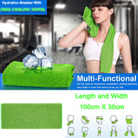 White EVA Water Bladder with Cooling Towel Hydration Backpack 2L Large Capacity Water Bags Reservoir For Running Cycling Hydration Water Storage Bag