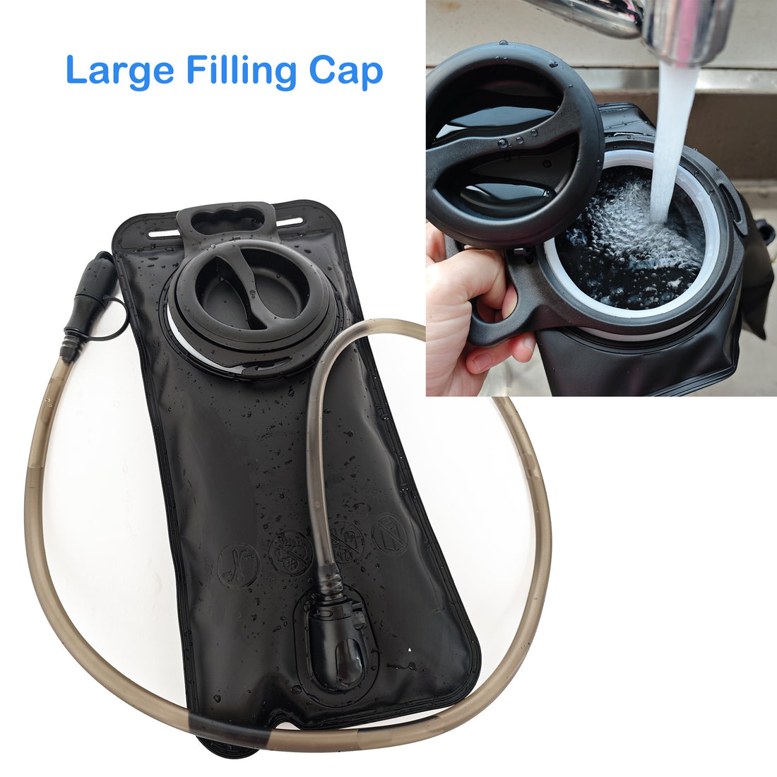 Water Bladder Hydration Backpack 2L Large Capacity EVA Water Bags Reservoir For Running Cycling Hydration Water Storage Bag
