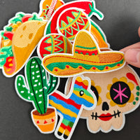 8Pcs Mexico Patches Embroidered Iron on Taco Cactus Avocado Patch for Clothes, Iron-on Patches / Sew-on Appliques Patches for Clothing, Jackets, Backpacks, Caps, Jeans