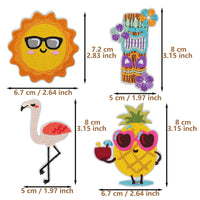 8Pcs Beach Vocation Theme Iron on Embroidered Patches Flamingo Palm Tree Embroidered Iron on Patch Sew on Applique for Clothes, Iron-on Patches / Sew-on Appliques Patches for Clothing, Jackets, Backpacks, Caps, Jeans