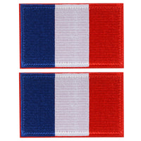 France Flag Tactical Patch, Hook and Loop Patch Embroidered Badge for Military Uniform, Tactical Bag, Jacket, Jeans, and Hats