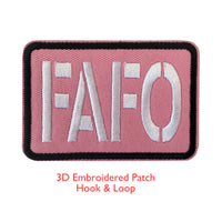 Pink FAFO Tactical Patches, Hook and Loop Embroidered Patch Tactical Badge