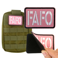 Pink FAFO Tactical Patches, Hook and Loop Embroidered Patch Tactical Badge