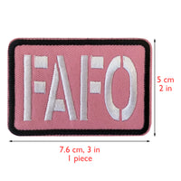 Pink FAFO Tactical Patches, Hook and Loop Embroidered Patch Tactical Badge
