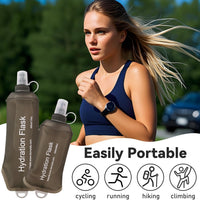 150ml 250ml 500ml Gray Recycable, food-graded, safety collapsible soft flask Collapsible Water Bottle Foldable Water Bottle Soft Flask 500ml for Running, Cycling, Camping, Hiking