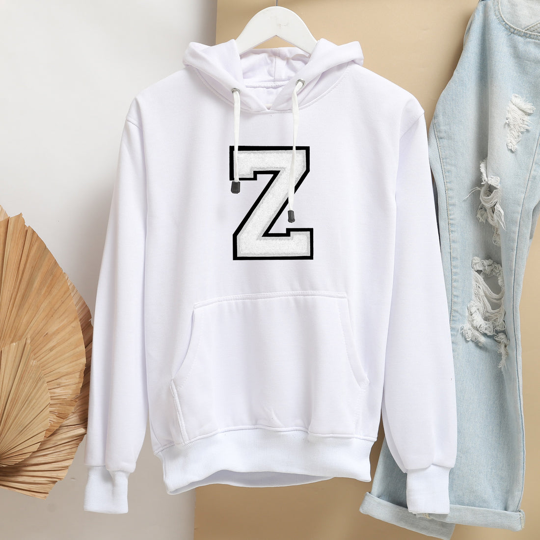 3PCS White/Black Chenille Letter, 4.5" Iron on Letters Patches, Chenille Stitch Varsity Letter A to Z Patches for Clothing