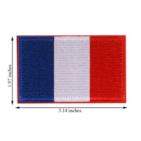 France Flag Tactical Patch, Hook and Loop Patch Embroidered Badge for Military Uniform, Tactical Bag, Jacket, Jeans, and Hats
