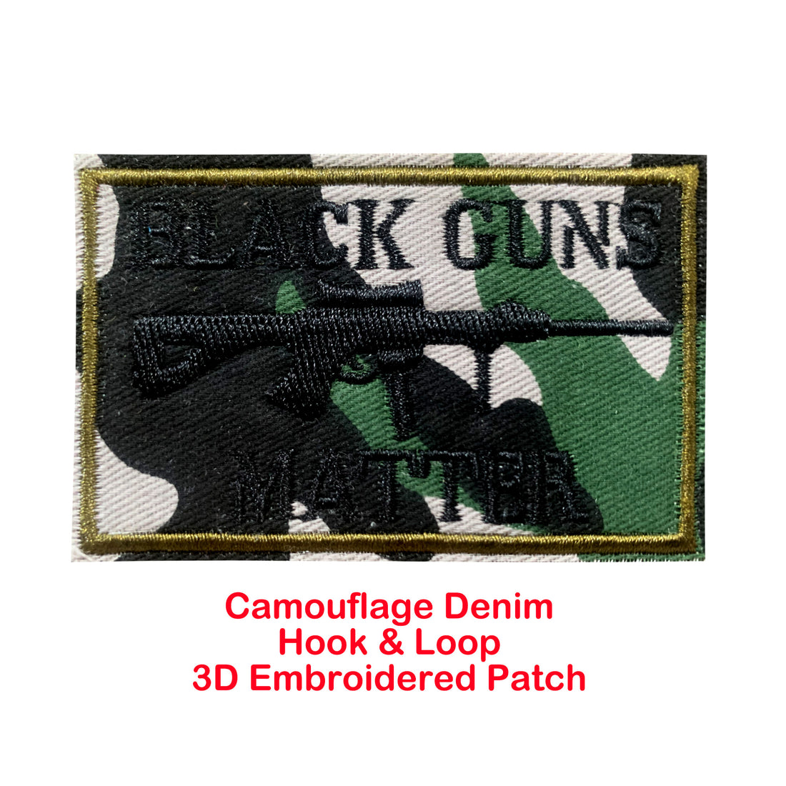 Black Matters Morale Fastener Hook & Loop Patch - Camouflage Badge