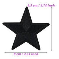 24Pcs Black Star Iron on Embroidered Patches 3 Different Size Star Embroidered Iron on Patch Sew on Applique for Clothes, Iron-on Patches / Sew-on Appliques Patches for Clothing, Jackets, Backpacks, Caps, Jeans