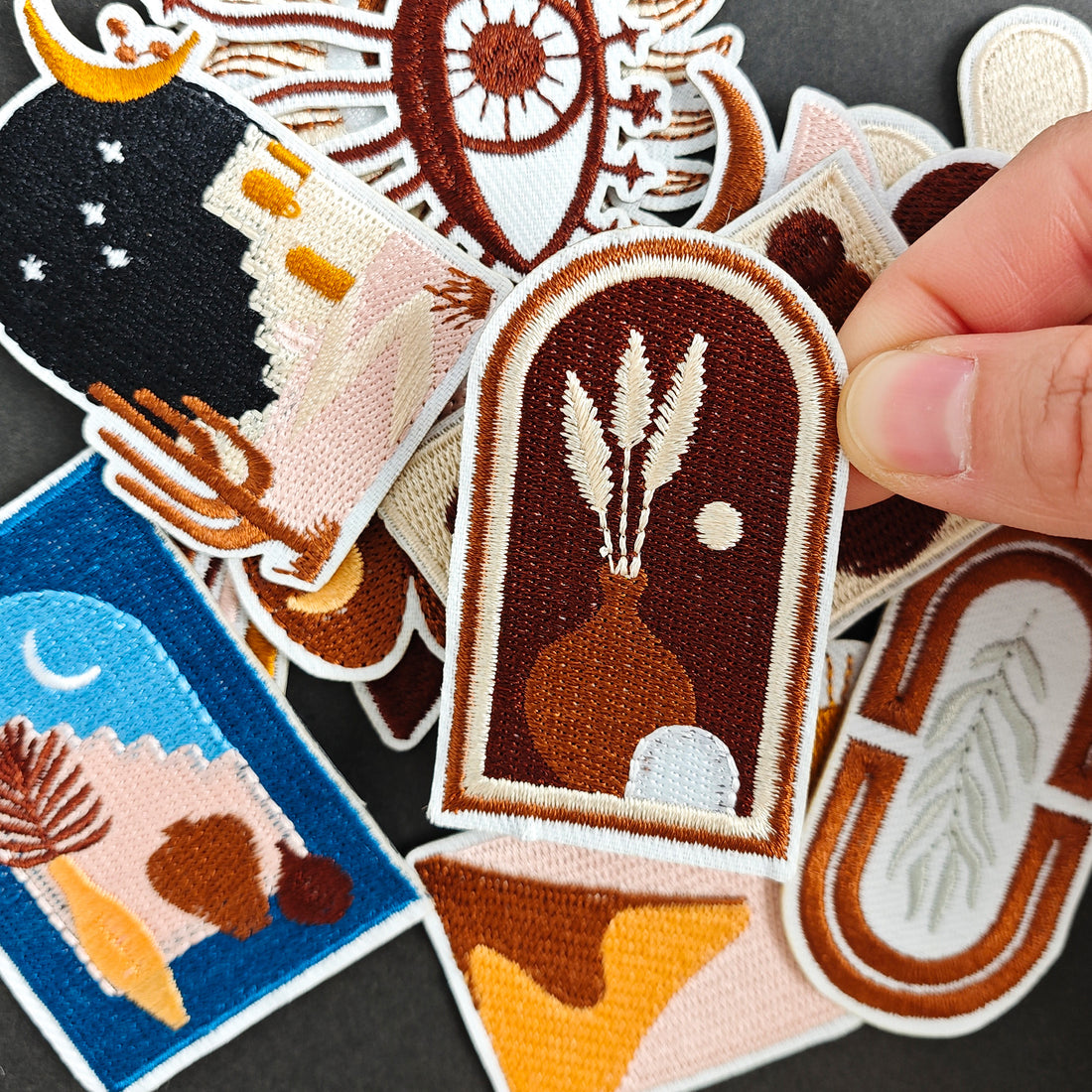 12Pcs Bohemia Iron on Embroidered Patches Exotic Embroidered Iron on Wheat Patch Sew on Applique for Clothes, Iron-on Patches / Sew-on Appliques Patches for Clothing, Jackets, Backpacks, Caps, Jeans
