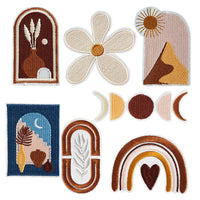 12Pcs Bohemia Iron on Embroidered Patches Exotic Embroidered Iron on Wheat Patch Sew on Applique for Clothes, Iron-on Patches / Sew-on Appliques Patches for Clothing, Jackets, Backpacks, Caps, Jeans