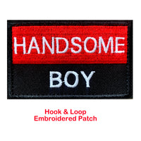 Handsome Boy Embroidered Patch Hook and Loop Tactical Badge
