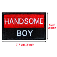 Handsome Boy Embroidered Patch Hook and Loop Tactical Badge